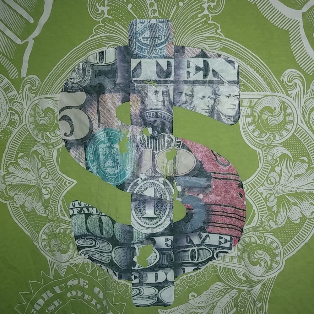 Contender M Mens Money Graphic T-Shirt - Picture 3 of 6